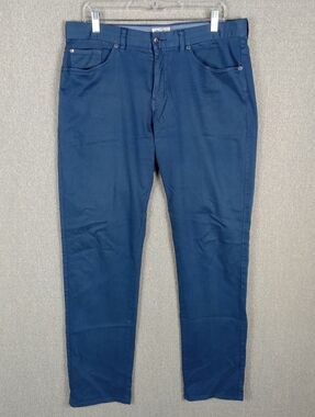 Peter Millar Ultimate Sateen Five-Pocket Pants Mens Size 34 Blue Casual Comfort